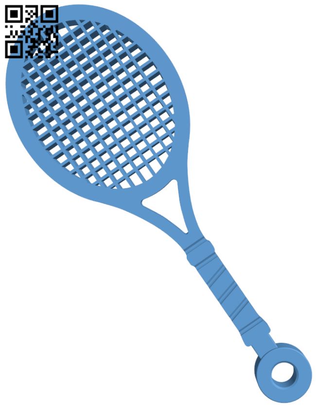 Tennis racquet keychain H006968 file stl free download 3D Model for CNC and 3d printer