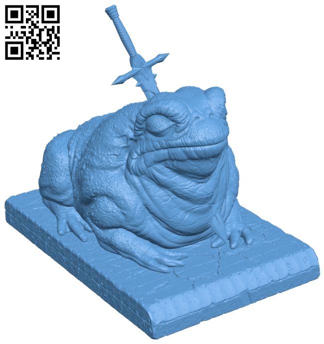 The slumbering toad H007031 file stl free download 3D Model for CNC and 3d printer
