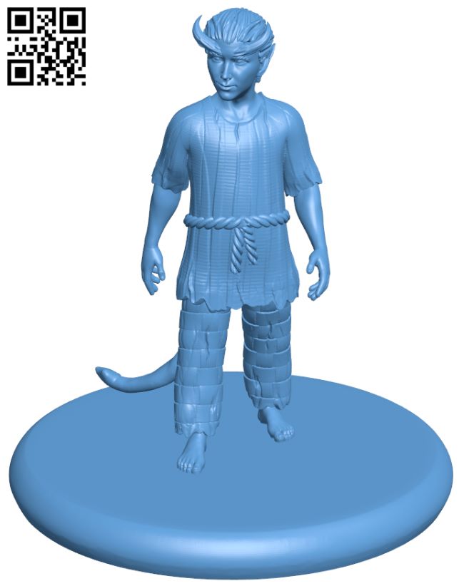 Tiefling Commoner Child H006911 file stl free download 3D Model for CNC and 3d printer