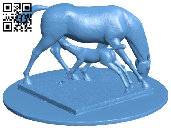Two horses H006971 file stl free download 3D Model for CNC and 3d printer