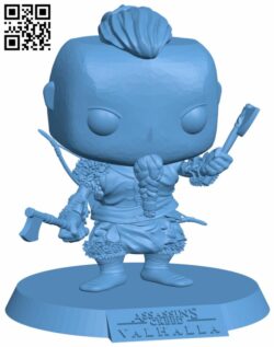 Valhalla inspired pop style figure H007203 file stl free download 3D Model for CNC and 3d printer