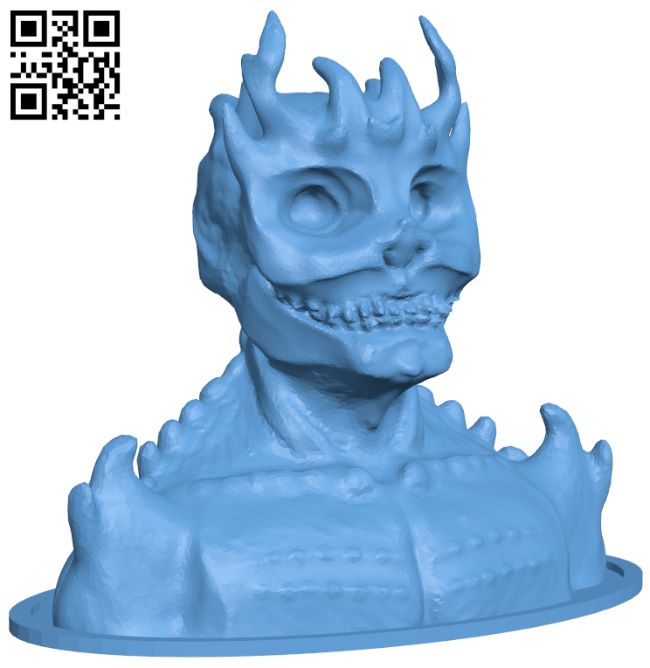 Vamplike skull demon bust H007204 file stl free download 3D Model for CNC and 3d printer
