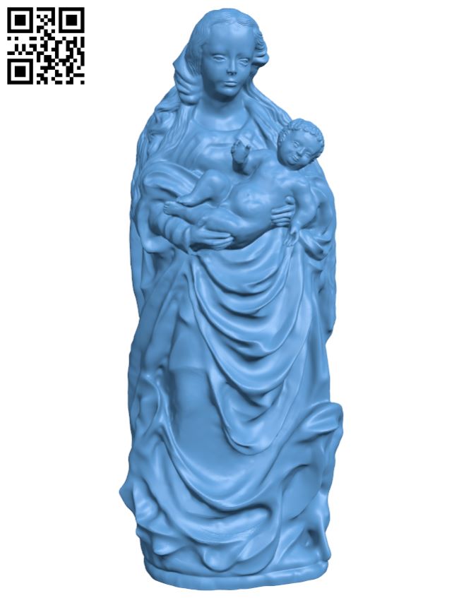 Virgin and child H006973 file stl free download 3D Model for CNC and 3d printer