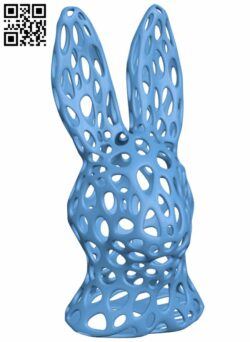 Voronoi bunny head H006974 file stl free download 3D Model for CNC and 3d printer