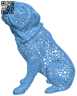 Voronoi dog H006702 file stl free download 3D Model for CNC and 3d printer