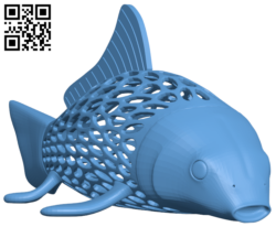 Voronoi fish H006703 file stl free download 3D Model for CNC and 3d printer
