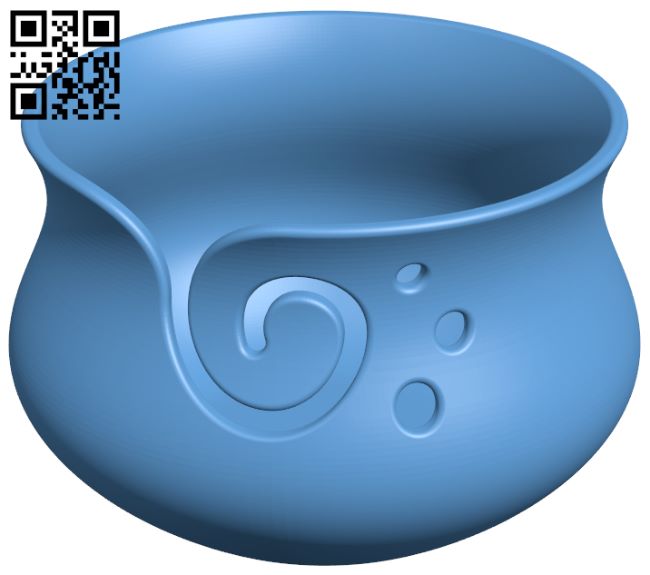 Yarn Bowl H007216 file stl free download 3D Model for CNC and 3d printer