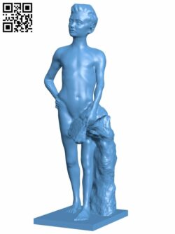 A boy with a book H007640 file stl free download 3D Model for CNC and 3d printer