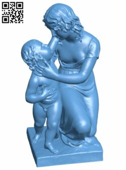 A girl caressing a child H007881 file stl free download 3D Model for CNC and 3d printer