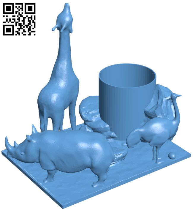 Animal pen holder H007644 file stl free download 3D Model for CNC and 3d printer