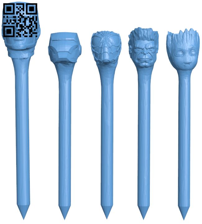 Avengers Golf Tees H007945 file stl free download 3D Model for CNC and 3d printer