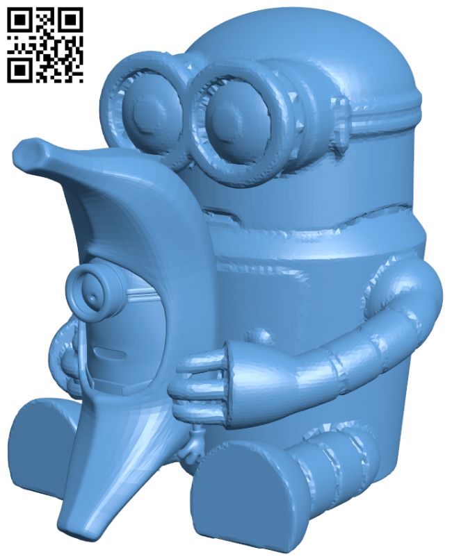 Baby Bob the Minion robot H007646 file stl free download 3D Model for CNC and 3d printer