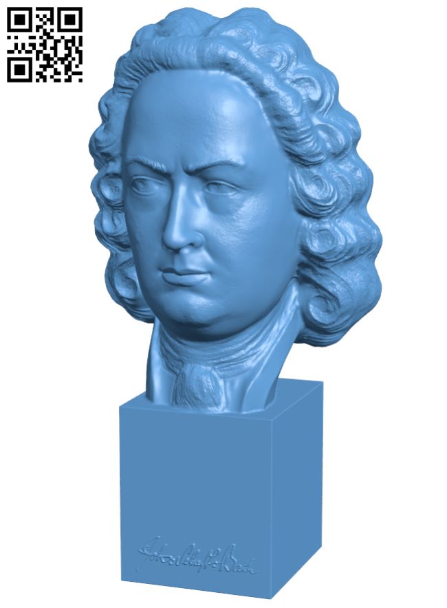 Bach at The Réunion des Musées Nationaux, Paris H008365 file stl free download 3D Model for CNC and 3d printer