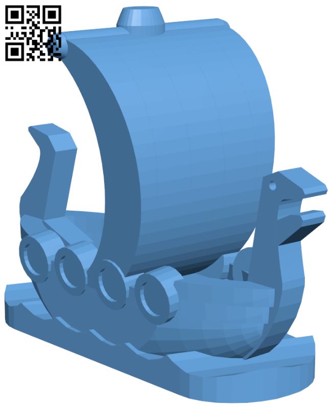 Barbarian ship catan H008187 file stl free download 3D Model for CNC and 3d printer