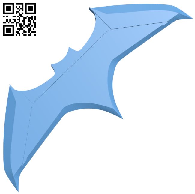 Batarang H008366 file stl free download 3D Model for CNC and 3d printer