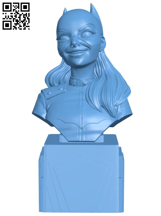 Batgirl bust H007708 file stl free download 3D Model for CNC and 3d printer
