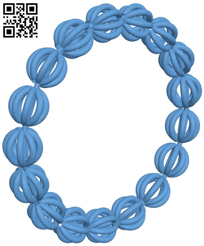 Beaded Bracelet H007552 file stl free download 3D Model for CNC and 3d printer