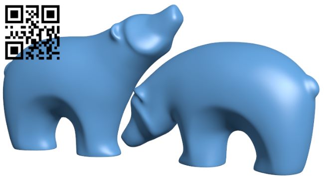 Bear H008368 file stl free download 3D Model for CNC and 3d printer