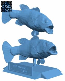 Big Mouth Bass Game Fish H008370 file stl free download 3D Model for CNC and 3d printer