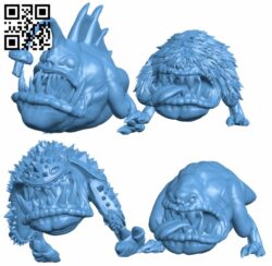 Big Mouth Club June – Angler, Spikey and Fuzzy Big Mouths H008425 file stl free download 3D Model for CNC and 3d printer