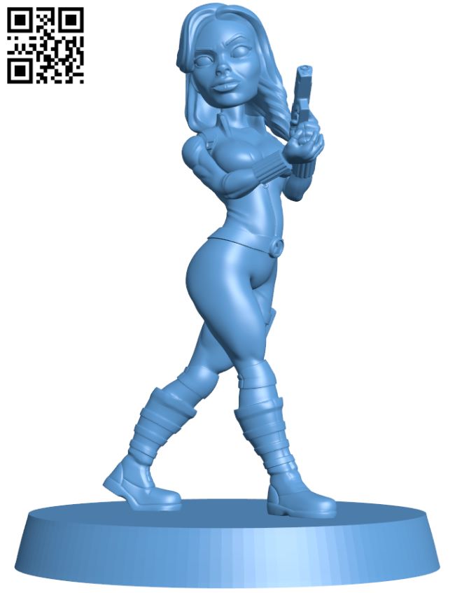Black widow - Woman H007647 file stl free download 3D Model for CNC and 3d printer
