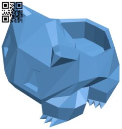 Bulbasaur plant pot H007612 file stl free download 3D Model for CNC and 3d printer