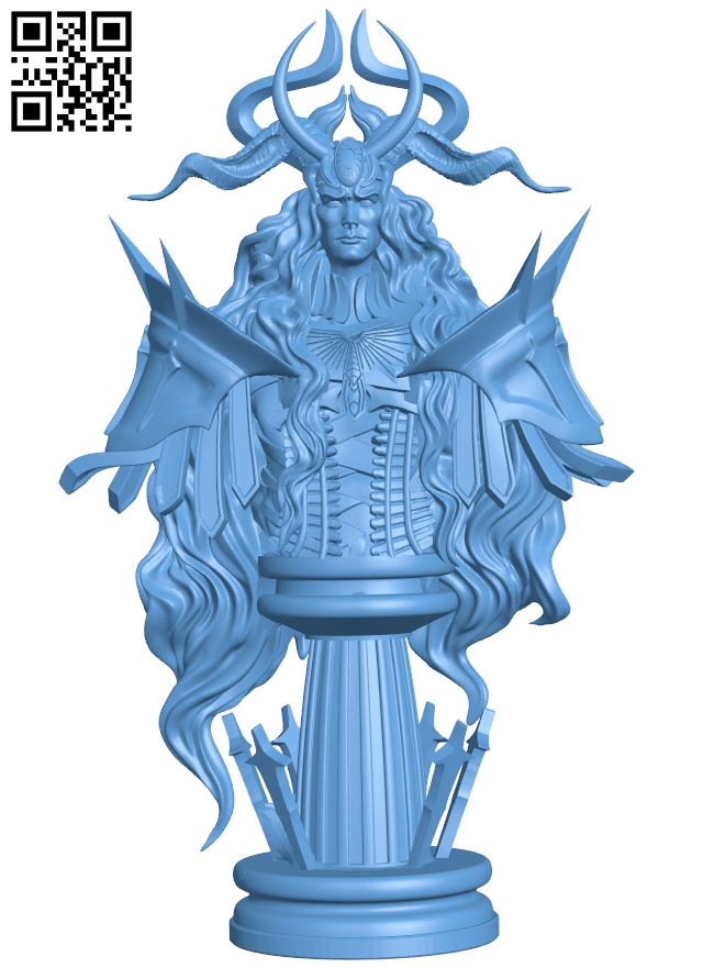 Bust of Assamiel H008426 file stl free download 3D Model for CNC and 3d printer