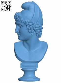 Bust of Paris H008374 file stl free download 3D Model for CNC and 3d printer