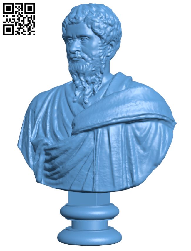 Bust of Septimus Severus H007840 file stl free download 3D Model for CNC and 3d printer