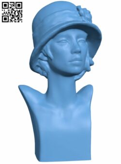 Bust of young lady H007654 file stl free download 3D Model for CNC and 3d printer