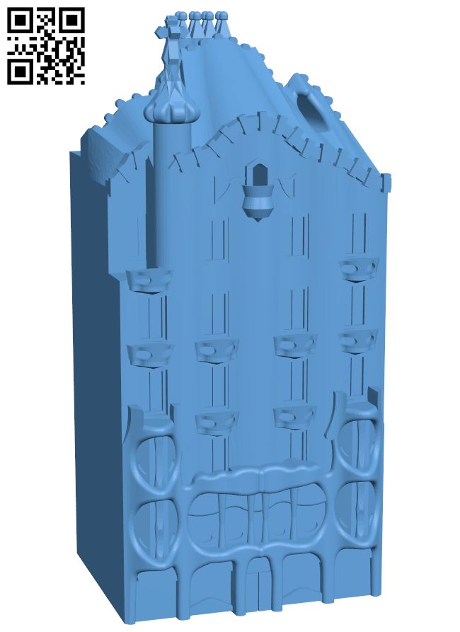 Casa Batllo, Barcelona H008197 file stl free download 3D Model for CNC and 3d printer