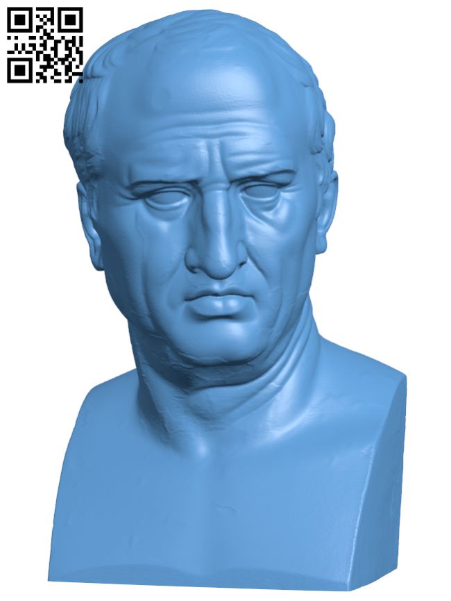 Cicero bust H007617 file stl free download 3D Model for CNC and 3d printer