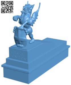City of London dragon, London H008122 file stl free download 3D Model for CNC and 3d printer