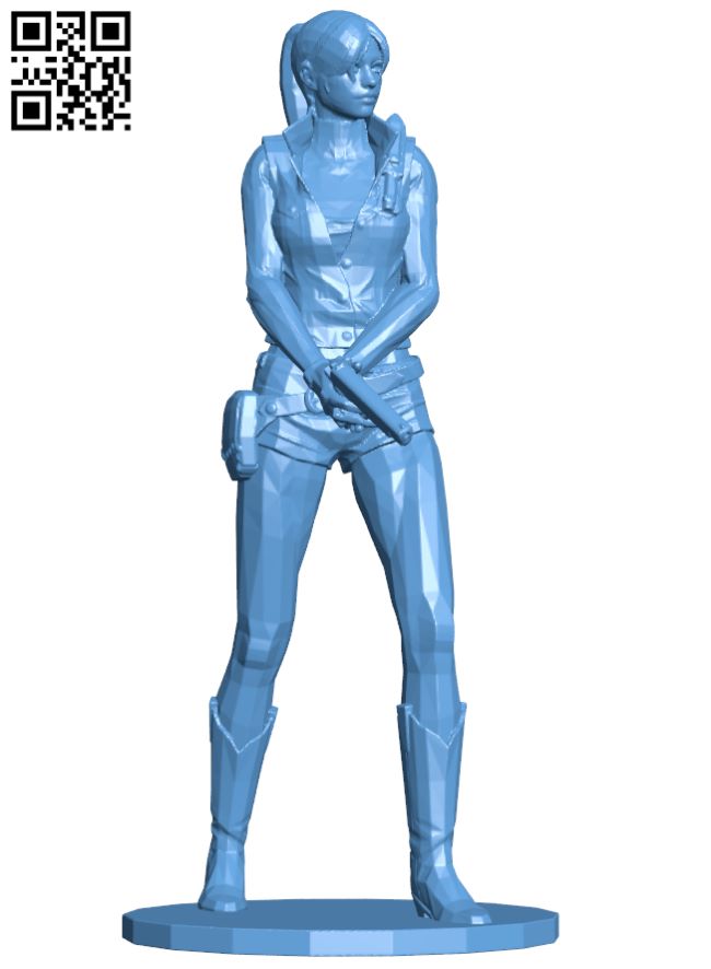 Claire Redfield - Gunner H007556 file stl free download 3D Model for CNC and 3d printer