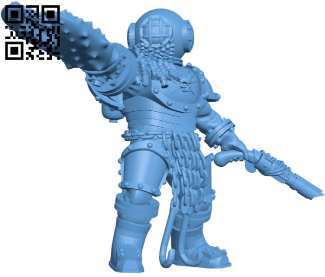 Commander Odysseus of Akwafell H008075 file stl free download 3D Model for CNC and 3d printer