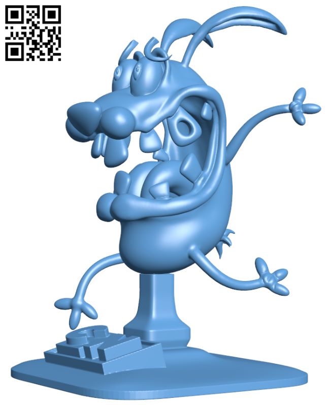 Courage the cowardly dog H008076 file stl free download 3D Model for CNC and 3d printer