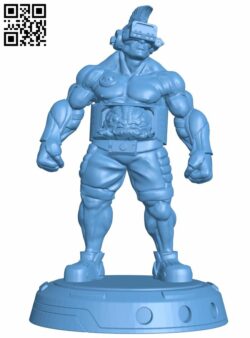 Cyberpunk brain controlled mma fighyter H008379 file stl free download 3D Model for CNC and 3d printer