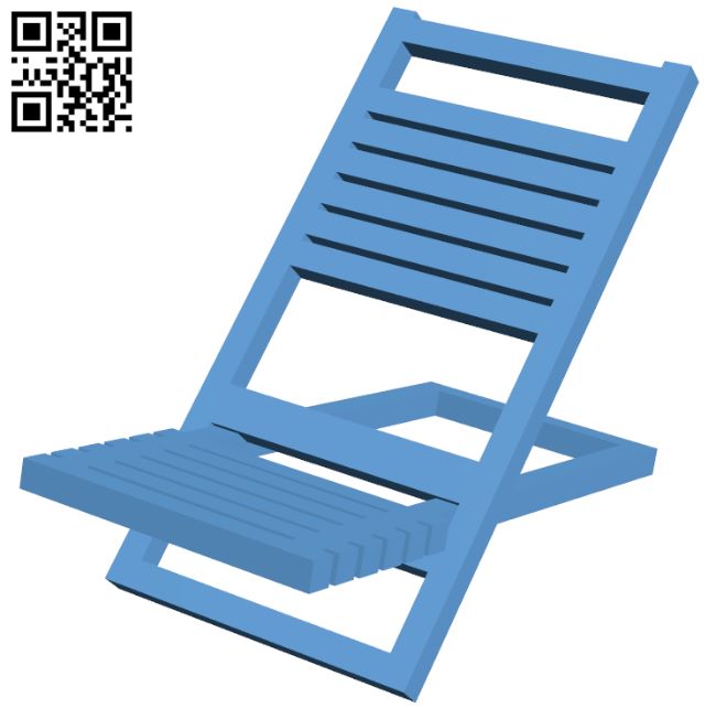 Deck chair H007666 file stl free download 3D Model for CNC and 3d printer