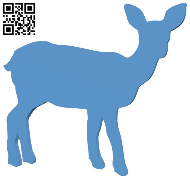 Deer brooch H007891 file stl free download 3D Model for CNC and 3d printer
