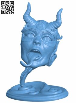 Demon Girl Bust H007559 file stl free download 3D Model for CNC and 3d printer