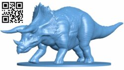 Dinosaur Triceratops H007855 file stl free download 3D Model for CNC and 3d printer