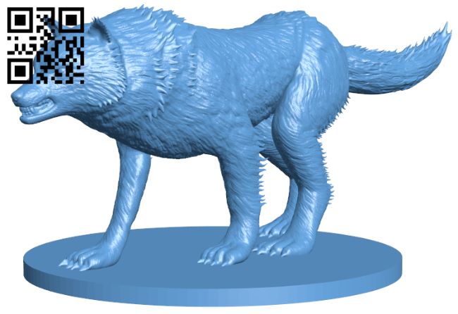Dire wolf H007722 file stl free download 3D Model for CNC and 3d printer