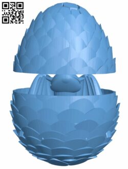 Dragon Egg and Dragon H008382 file stl free download 3D Model for CNC and 3d printer