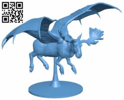 Dragon Moose H008130 file stl free download 3D Model for CNC and 3d printer