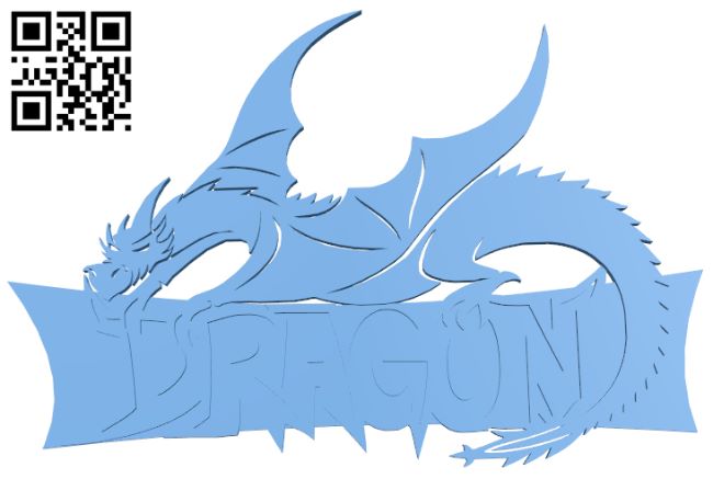 Dragon logo H008128 file stl free download 3D Model for CNC and 3d printer