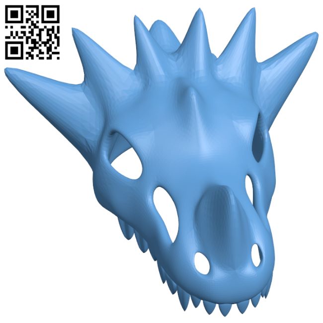 Dragon skull H007897 file stl free download 3D Model for CNC and 3d printer