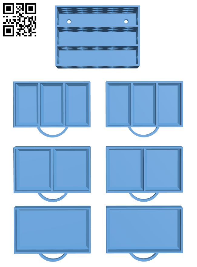 Drawer System H008031 file stl free download 3D Model for CNC and 3d printer