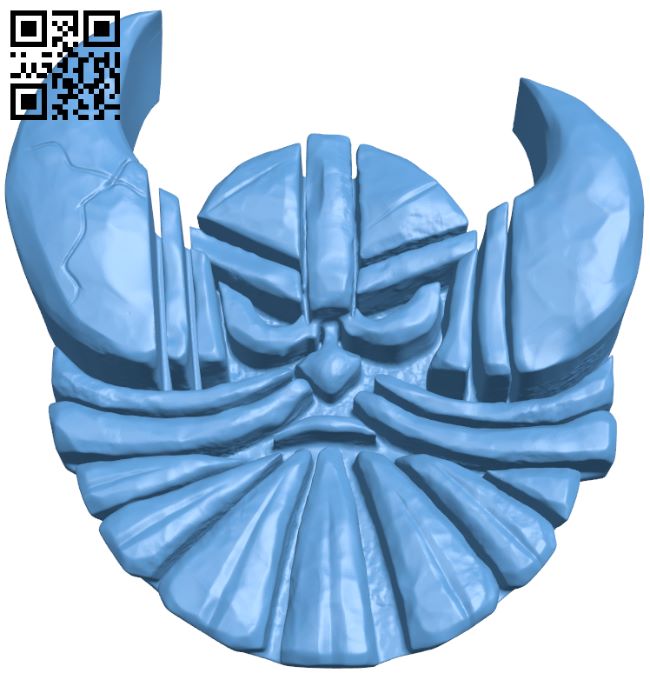 Dwarf emblem H008084 file stl free download 3D Model for CNC and 3d printer