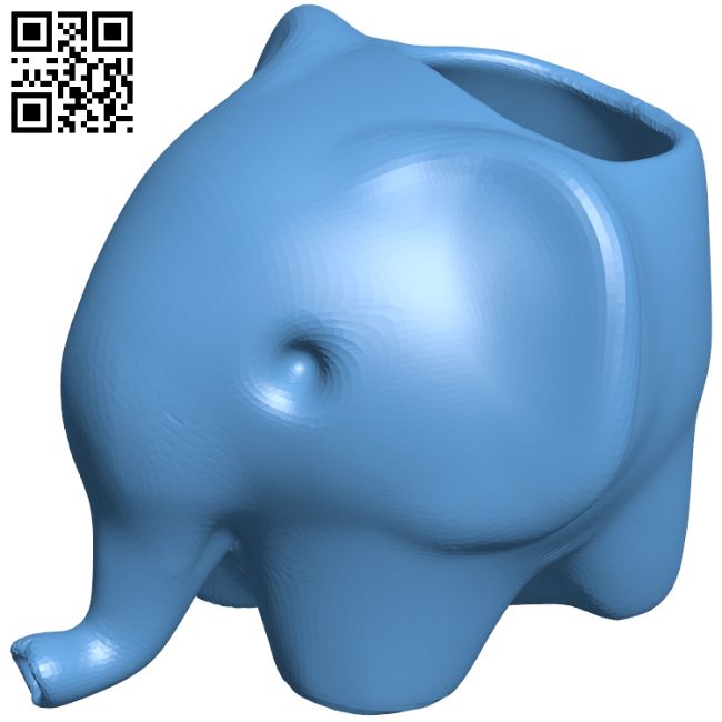 Elephant utensils drainer H007681 file stl free download 3D Model for CNC and 3d printer