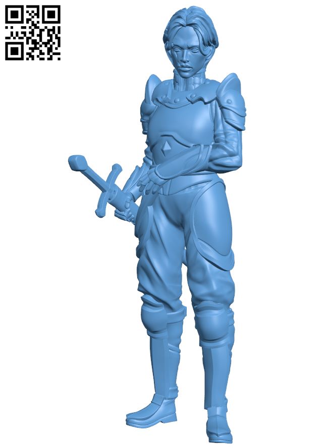 Ellenor - Human Fighter H008134 file stl free download 3D Model for CNC and 3d printer